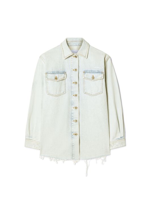 Fresco Arrow Denim Shirt Jkt Bleach-Whit OFF WHITE Fresco Arrow Denim Shirt Jkt Bleach-Whit BLUE OWYQ004S25DEN001