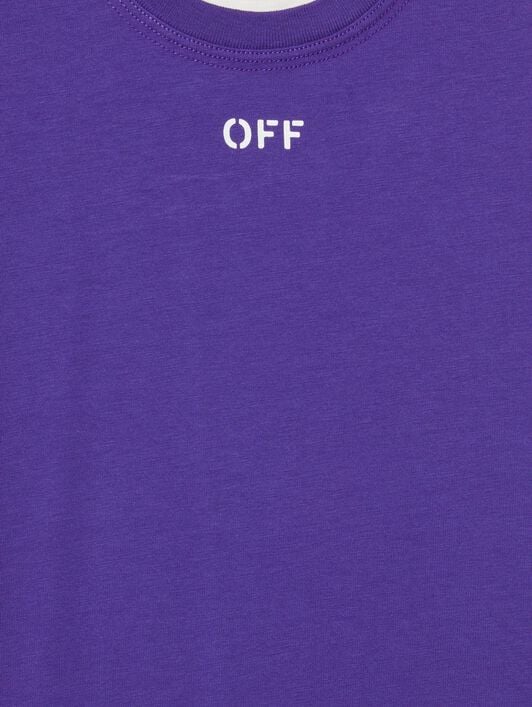 Bleached Stamp T-Shirt OFF WHITE Bleached Stamp T-Shirt PURPLE OGAA001S25JER006