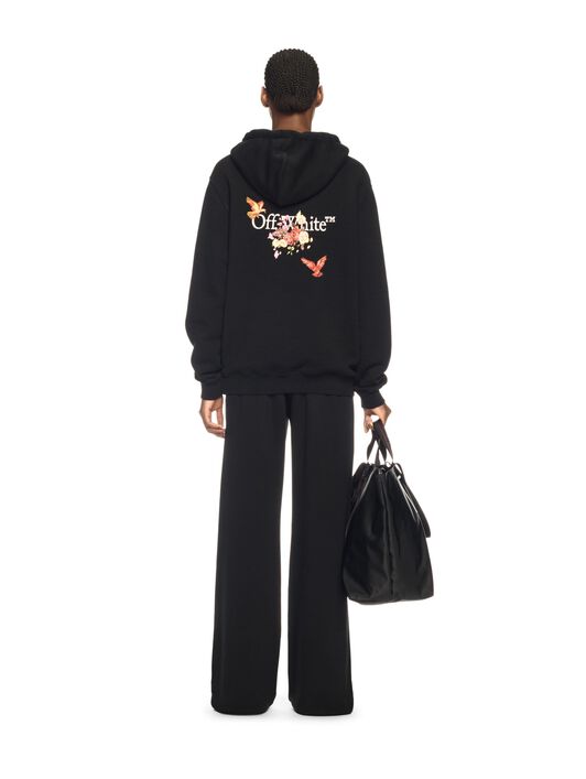 OFF WHITE Black Bookish Fresco Hoodie BLACK OWBB064S25FLE001