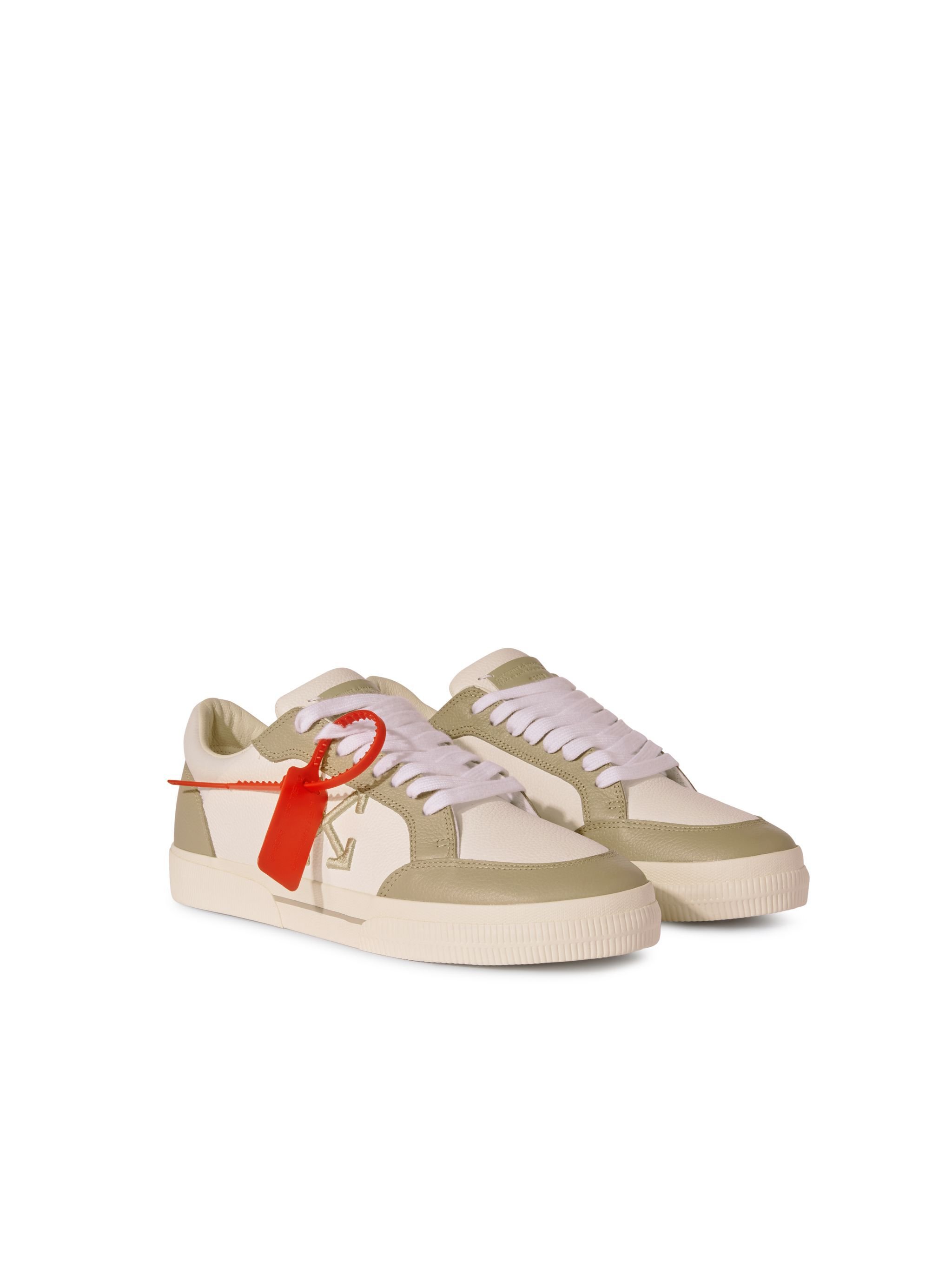 OFF WHITE White/Sage Vulcanized Leather NEUTRALS OMIA293S25LEA001