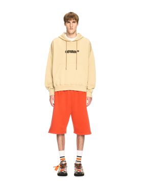 OFF WHITE Beige Spray Arrow Hoodie NEUTRALS OMBB085S25FLE00I