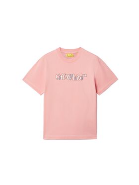 OFF WHITE Big Bookish T-Shirt PINK OGAA001S25JER001