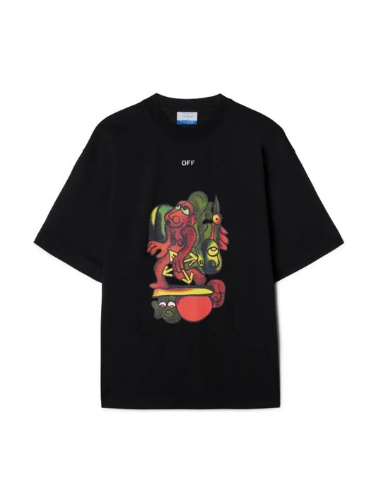 Black Nana Arrow T-Shirt OFF WHITE Black Nana Arrow T-Shirt BLACK - MULTICOLOR OMAA120Z25JER002