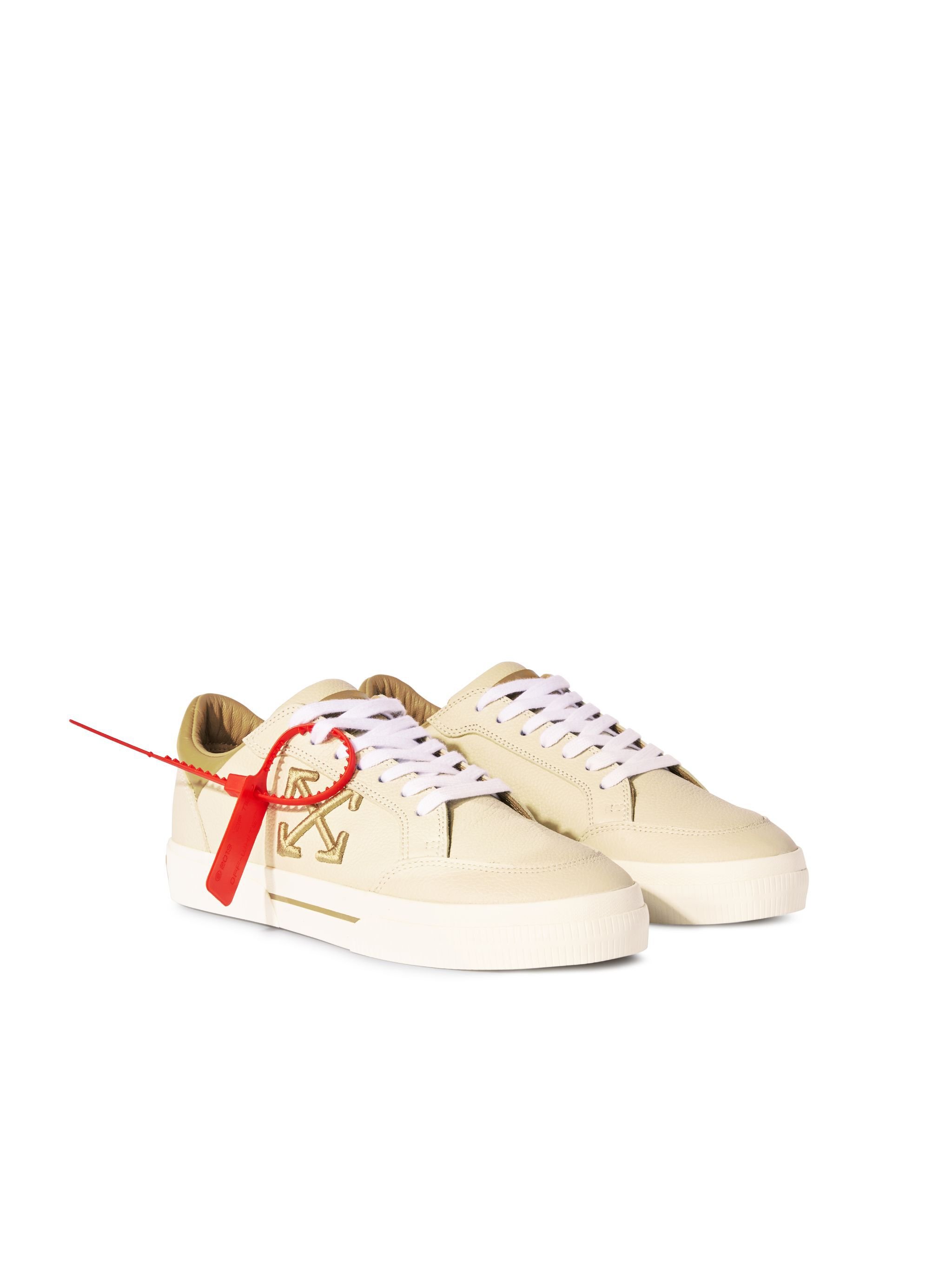 OFF WHITE New Low Vulcanized Leather Cream - Light NEUTRALS OWIA288S25LEA001