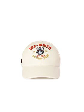 OFF WHITE Gray Rhino Varsity Baseball Cap NEUTRALS OMLA04AS25FAB005