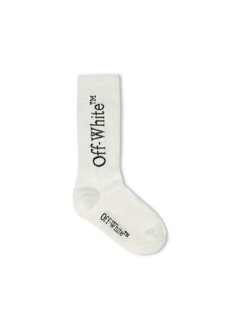 OFF WHITE Bookish Long Socks WHITE OBRA003S25KNI001