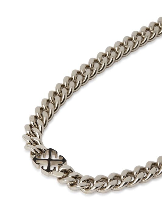 Enamel Arrow Chain Necklace OFF WHITE Enamel Arrow Chain Necklace SILVER OMOB156C99MET001