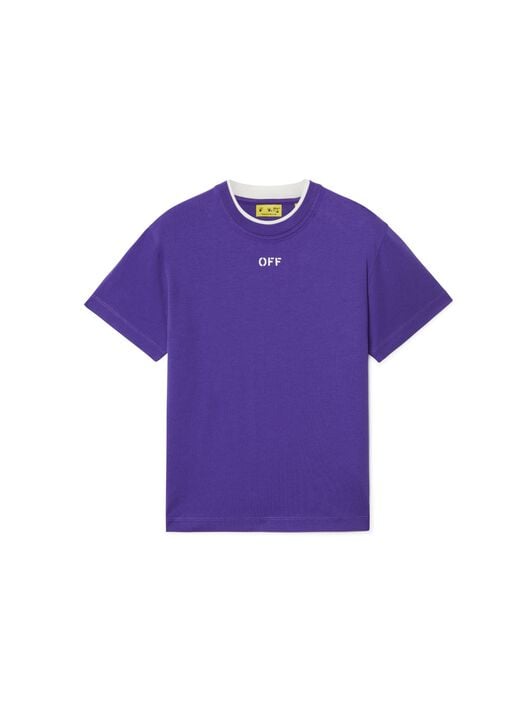 Bleached Stamp T-Shirt OFF WHITE Bleached Stamp T-Shirt PURPLE OGAA001S25JER006