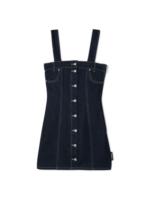 Denim Corset Dress OFF WHITE Denim Corset Dress BLUE OWYM032S25DEN001