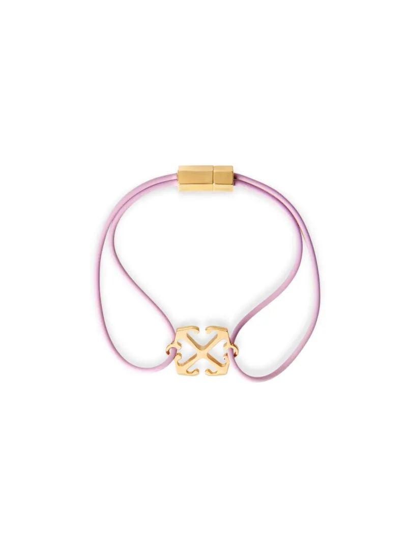 OFF WHITE Emailliertes Gummi-Armband GOLD OWOA12EC99MET001