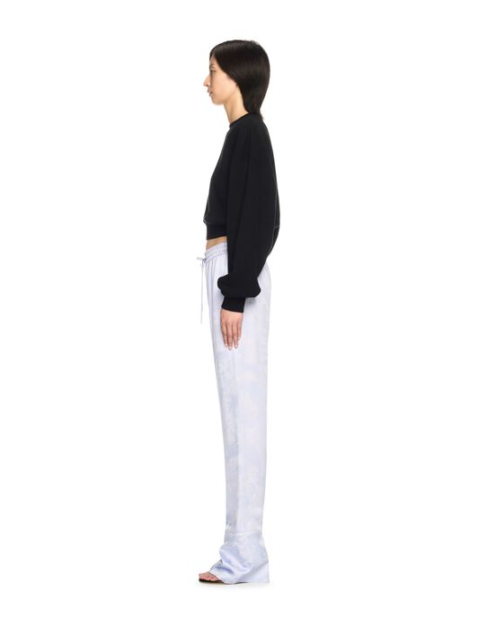 OFF WHITE Jewel Mini Arrow Crop Crew Black - Silve BLACK OWBA079S25FLE003