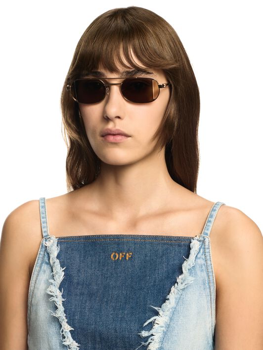 OFF WHITE Denim Doll Top BLUE OWYP00BS25DEN001