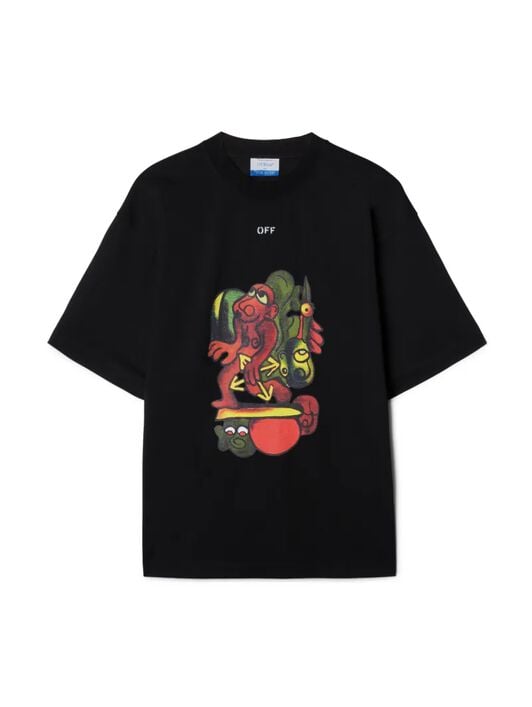 Black Nana Arrow T-Shirt OFF WHITE Black Nana Arrow T-Shirt BLACK - MULTICOLOR OMAA120Z25JER002