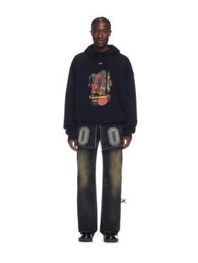 OFF WHITE Black Nana Arrow Hoodie  OMBB085Z25FLE001