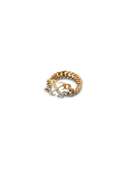 OFF WHITE Bicolor Arrow Chain Ring SILVER OWOC11HC99MET001