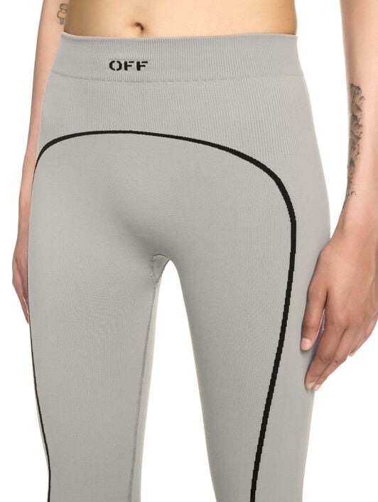 Gray Stamp Seamless Leggings OFF WHITE Gray Stamp Seamless Leggings GREY OWVV015S25KNI001