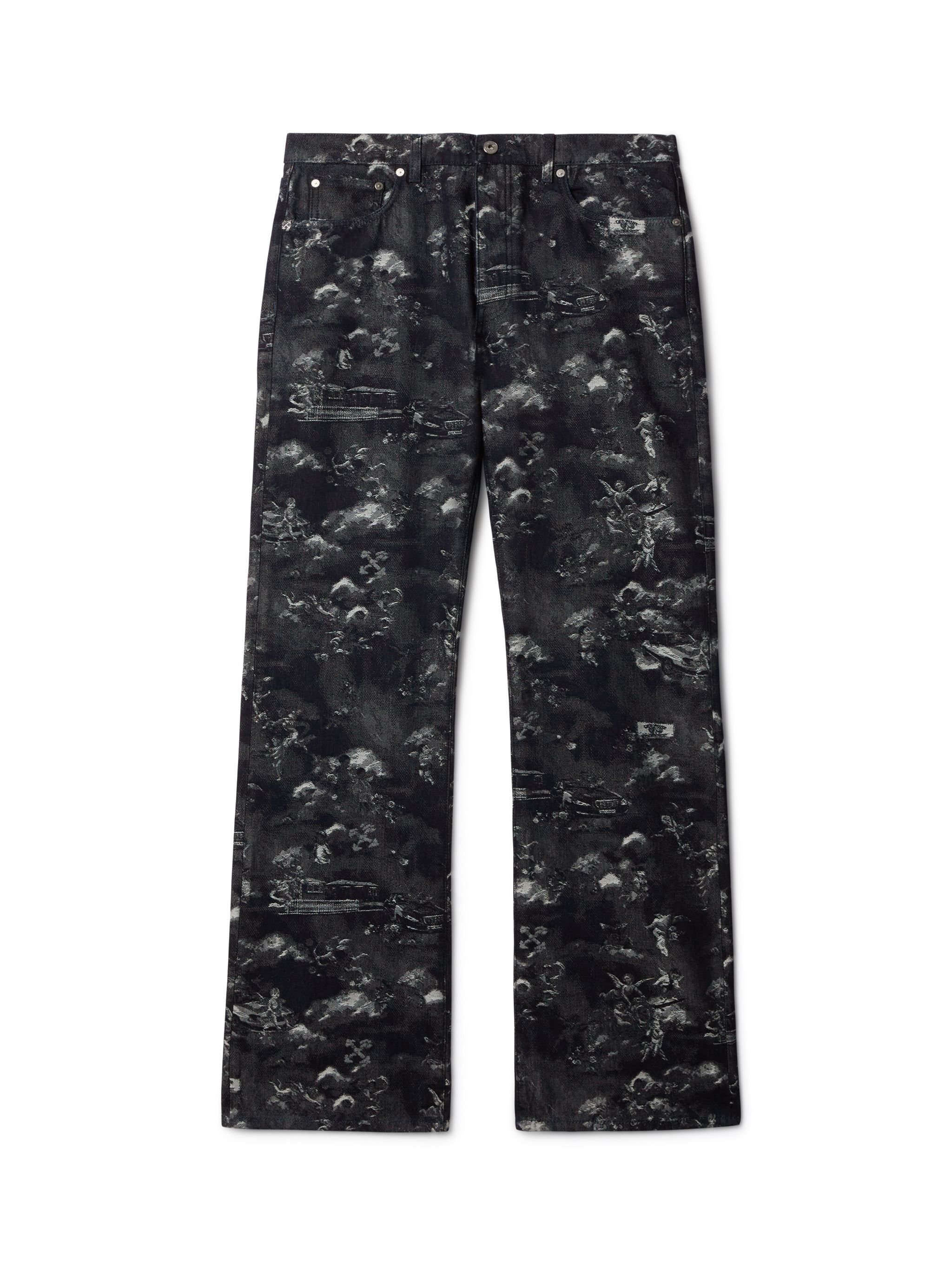 OFF WHITE Blaue Jacquard Fresco Jeans BLAU OMYA18JS25DEN006