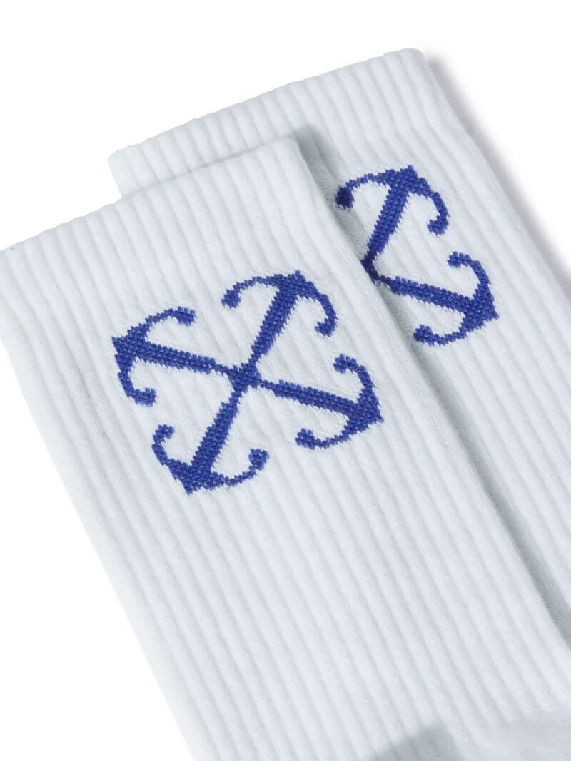 OFF WHITE Arrow Mid Calf Socks WHITE OMRA080S25KNI001