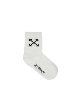 OFF WHITE Arrow Mid-Height Socks WHITE OBRA004S25KNI001