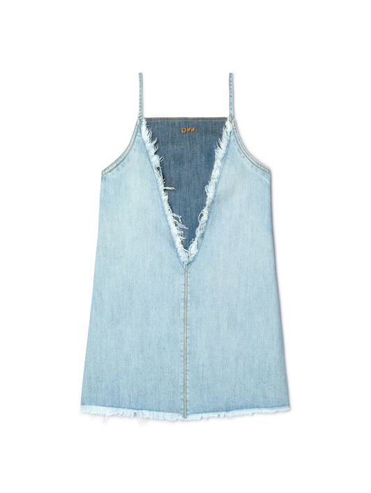OFF WHITE Denim Doll Dress BLUE OWYM033S25DEN001