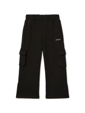 OFF WHITE Bookish Cargo Sweatpants BLACK OGCH00BS25FLE001