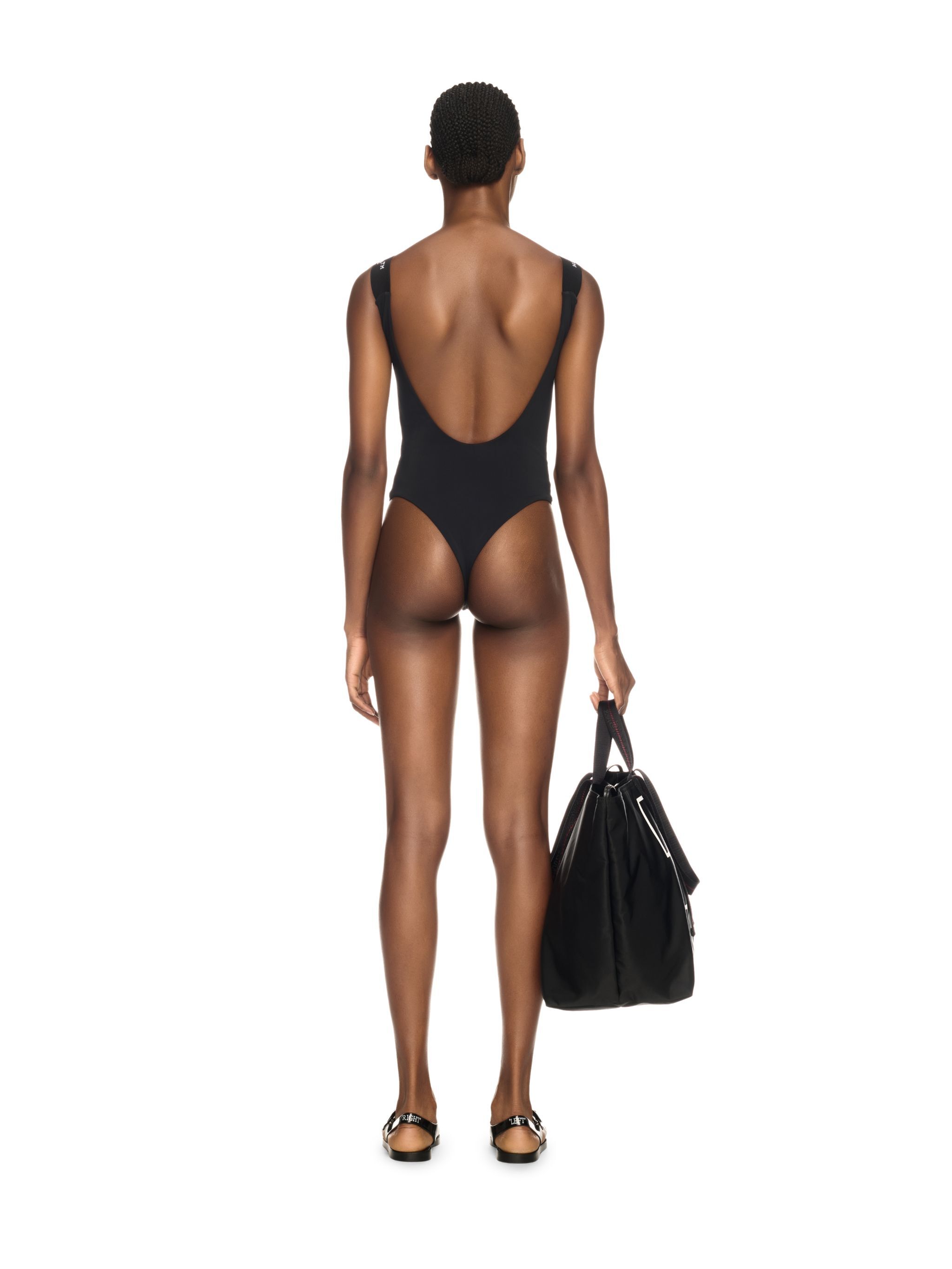 OFF WHITE Black Logo Band Swimsuit BLACK OWFC019S25JER001