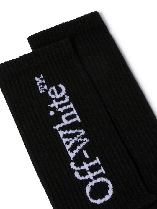 OFF WHITE Black Bookish Mid Socks BLACK OWRA035C99KNI001