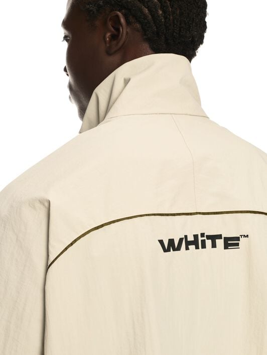 Gray Off Split Track Jacket OFF WHITE Gray Off Split Track Jacket NEUTRALS OMBD05AS25FAB001