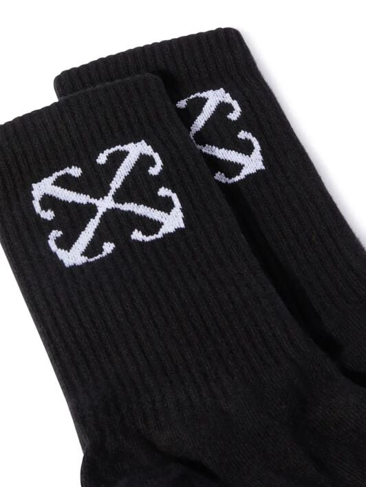 Black Arrow Mid Socks OFF WHITE Black Arrow Mid Socks BLACK OMRA080C99KNI001