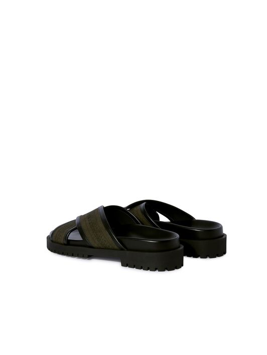 OFF WHITE Green/Black Chicago Crisscross Sandals GREEN OMIH002S25FAB001