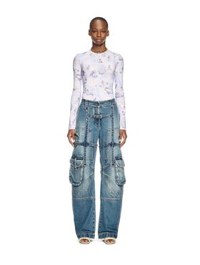 OFF WHITE White Fresco Long-Sleeved Top PURPLE OWAD136S25JER003