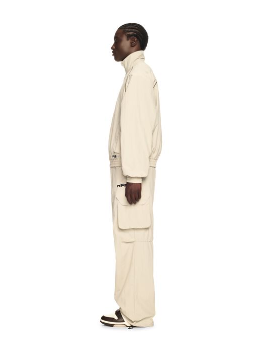 Gray Off Split Track Jacket OFF WHITE Gray Off Split Track Jacket NEUTRALS OMBD05AS25FAB001