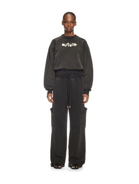 OFF WHITE Black Bookish Rose Sweatshirt BLACK OWBA075S25FLE001
