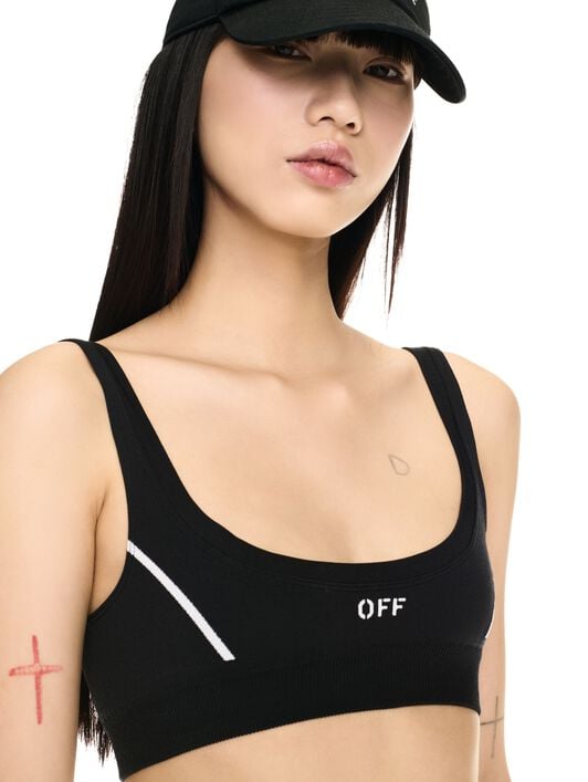Black Stamp Seamless Bra OFF WHITE Black Stamp Seamless Bra BLACK OWVO05BC99KNI002