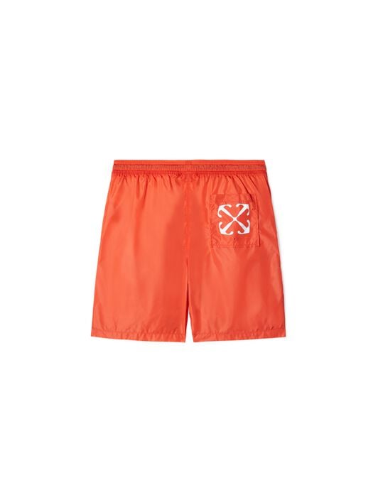 Orange Arrow Surfer Swim Shorts OFF WHITE Orange Arrow Surfer Swim Shorts ORANGE OMFD013S25FAB001