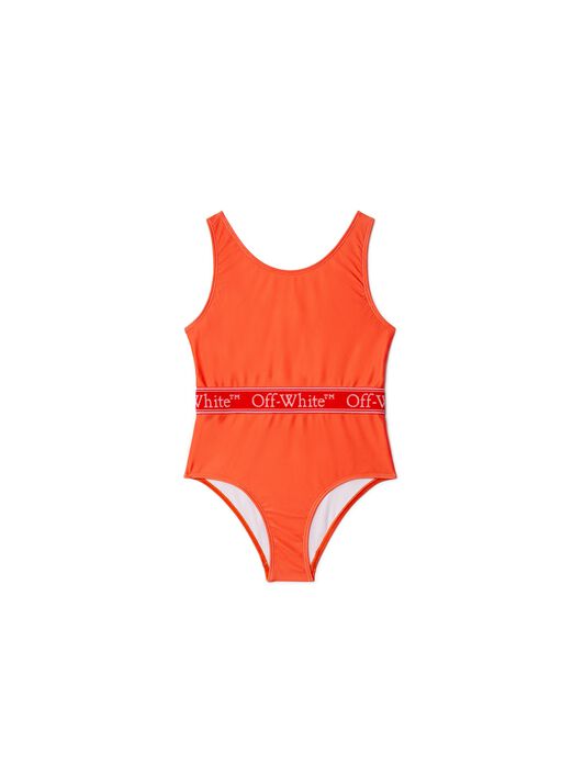 OFF WHITE Bookish Logo Band Swimsuit ORANGE OGFA001S25JER001