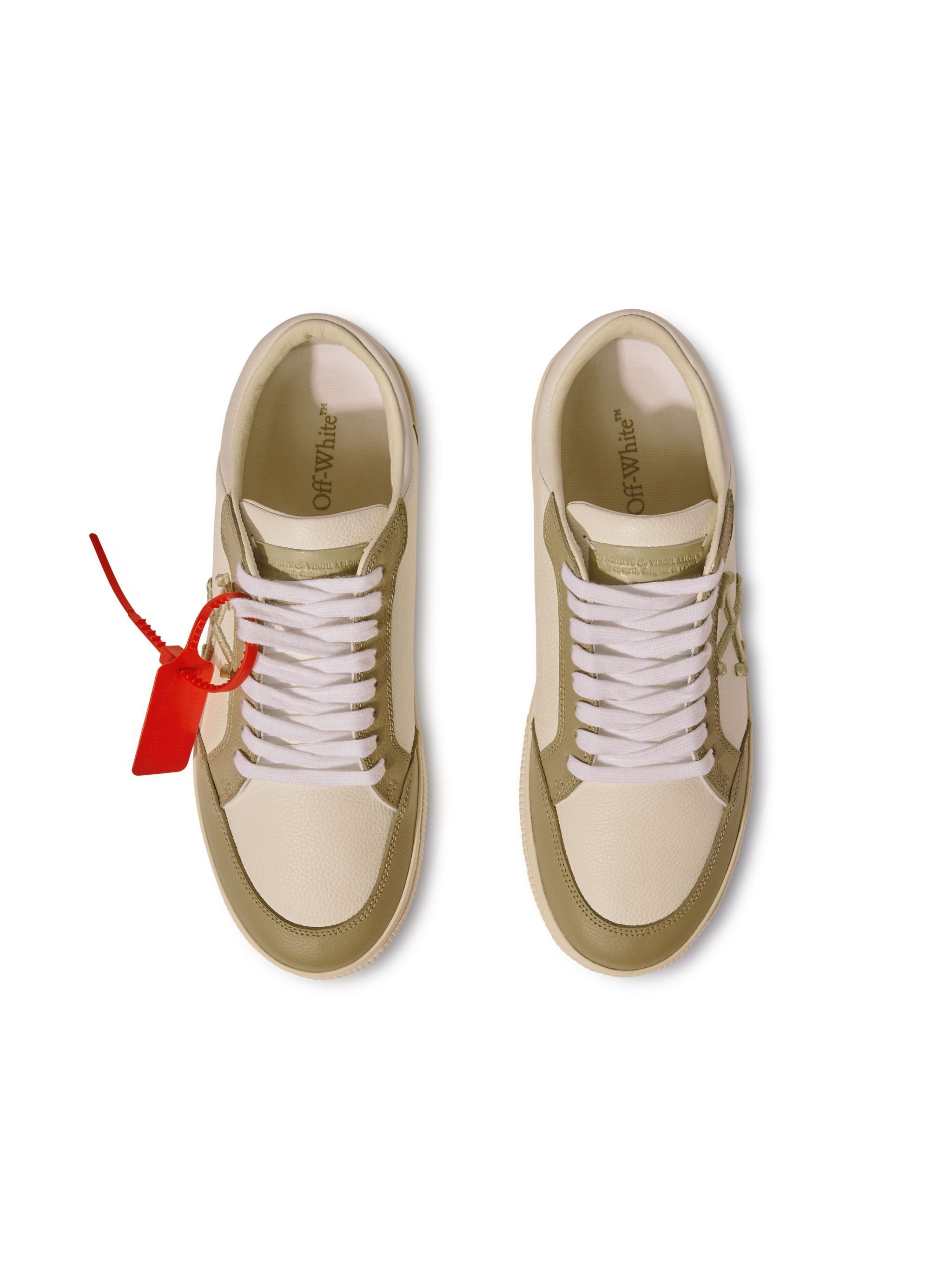 OFF WHITE White/Sage Vulcanized Leather NEUTRALS OMIA293S25LEA001