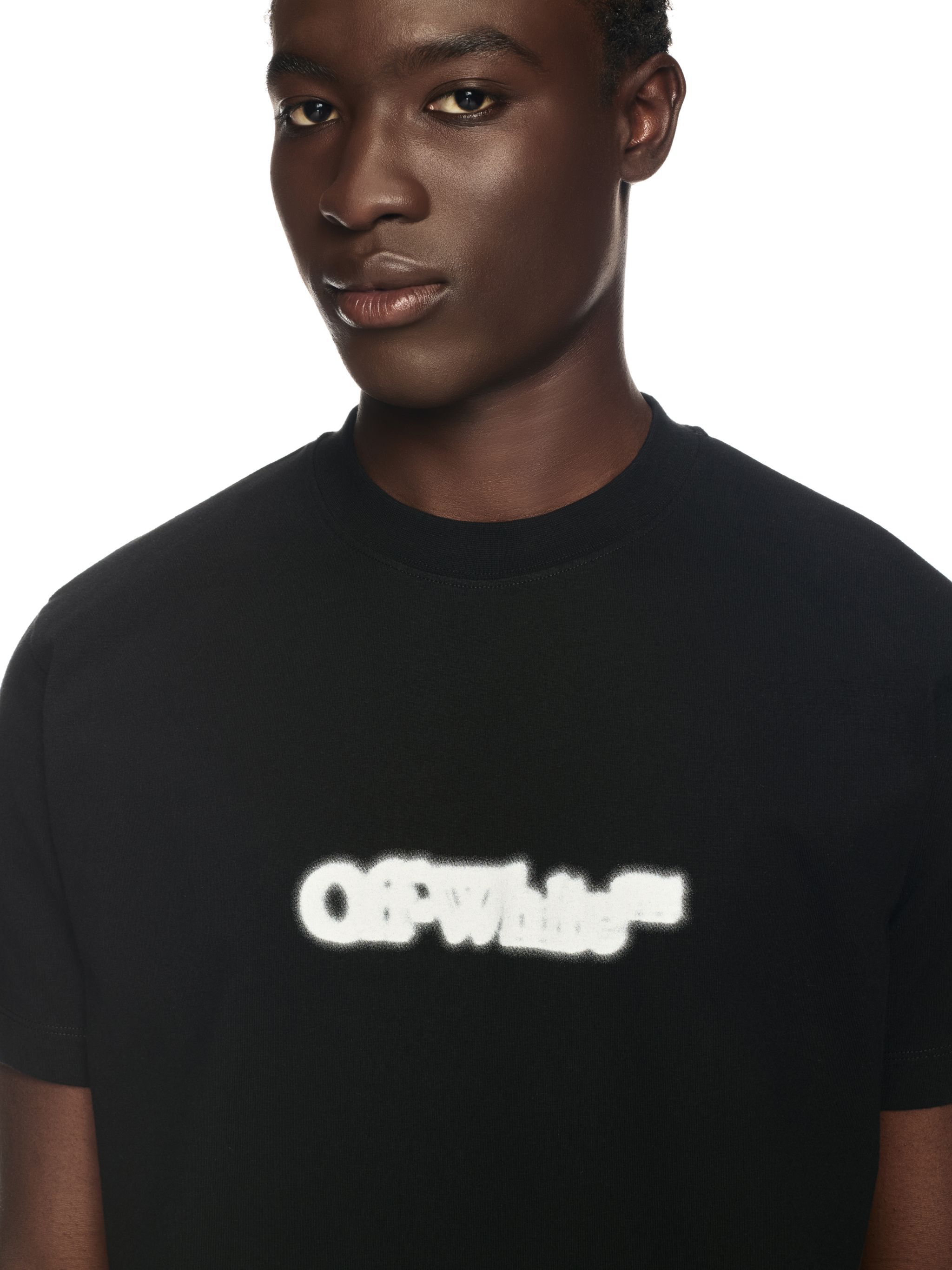 OFF WHITE Black Spray Arrow T-Shirt BLACK OMAA027S25JER00B