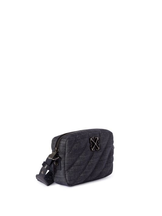 Quilting Camera Bag Denim S Dark Blue - OFF WHITE Quilting Camera Bag Denim S Dark Blue - BLUE OWNN18ES25FAB001