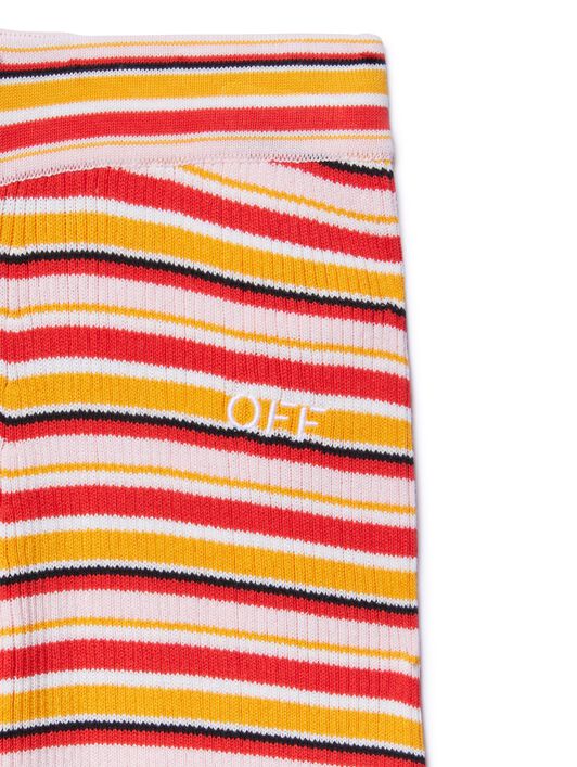 Stamp Ribbed Knit Pants OFF WHITE Stamp Ribbed Knit Pants ORANGE OGHG002S25KNI001