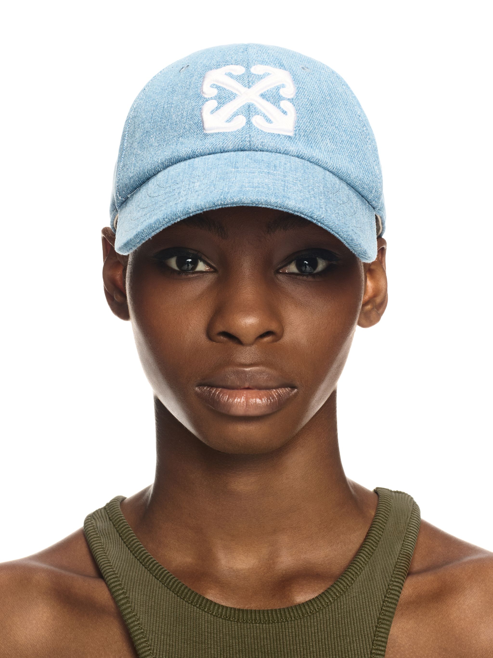 Off-white Arrows Denim Cap In Blue